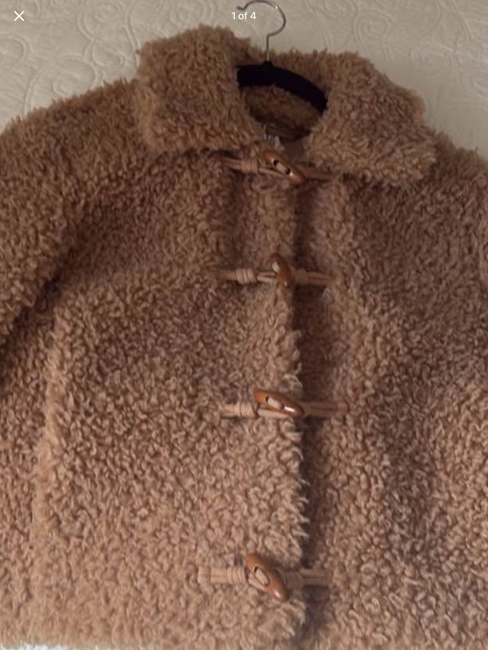 & Other Stories Camel Teddy Faux Shearling Coat